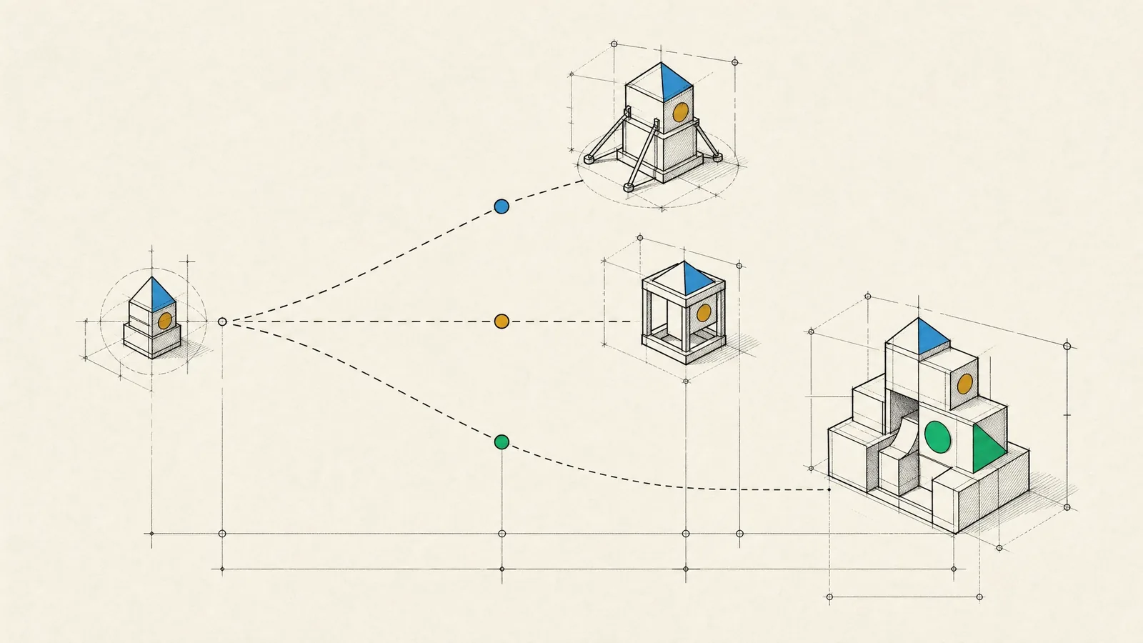 A small legacy structure where the path splits three ways: reinforce it, rebuild it, or move to a larger structure.