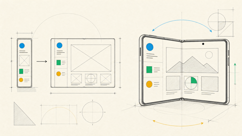 iPhone Duo apps adapting from compact to wide layouts